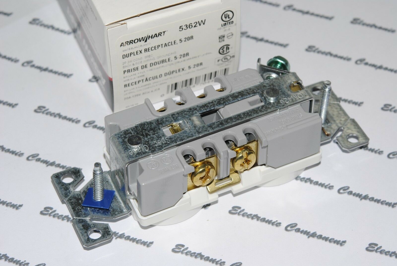 1pcs-COOPER WIRING 5362W Construction Grade Duplex Receptacle 20A-125V Outlet