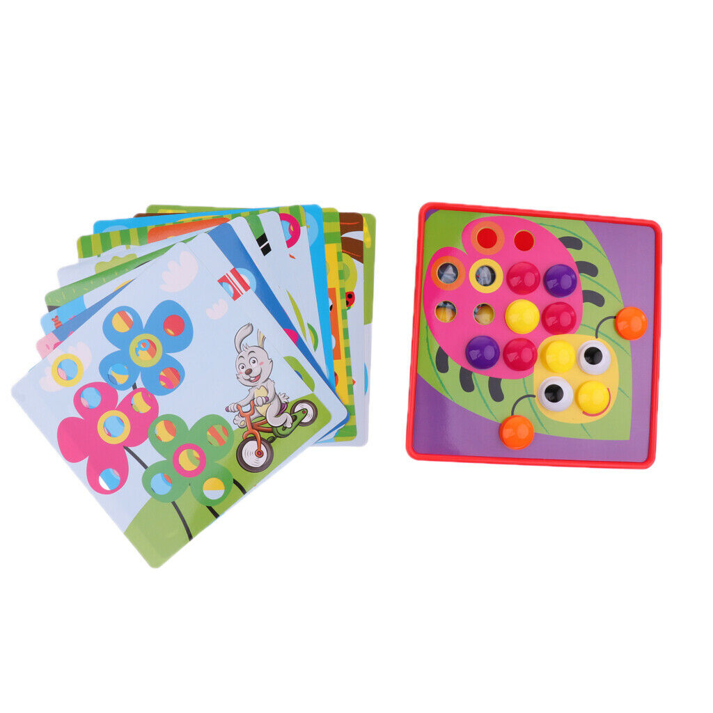 Kid Motor Skills Color Matching Mosaic Pegboard Educational Preschool Games
