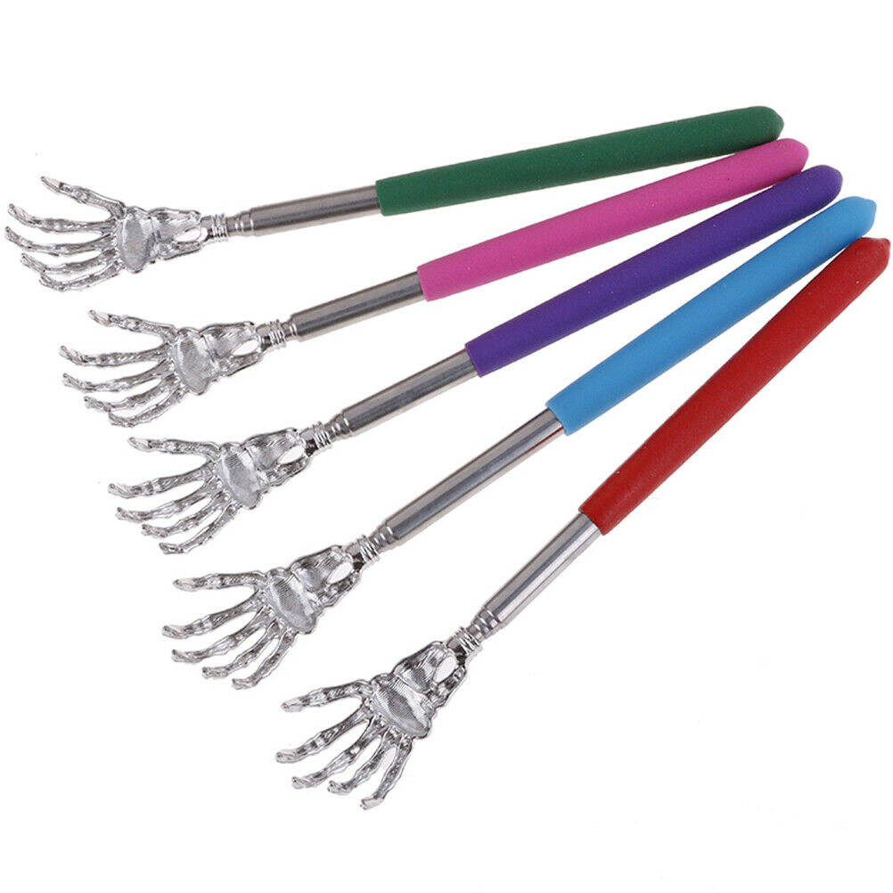 Extendable Hand-Claw Back Scratcher Massager Stainless-Steel Self Itching.l8