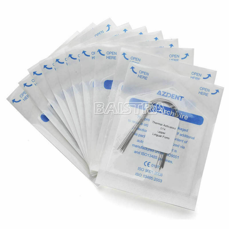 20 X Dental Orthodontics Lingual Arch Wire Heat Thermal Activated NiTi Round US