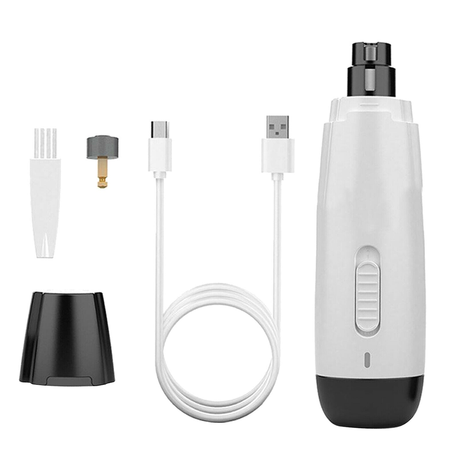 Dog Nail Grinder Clipper - Professional Rechargeable Electric Pet Nail Trimmer -