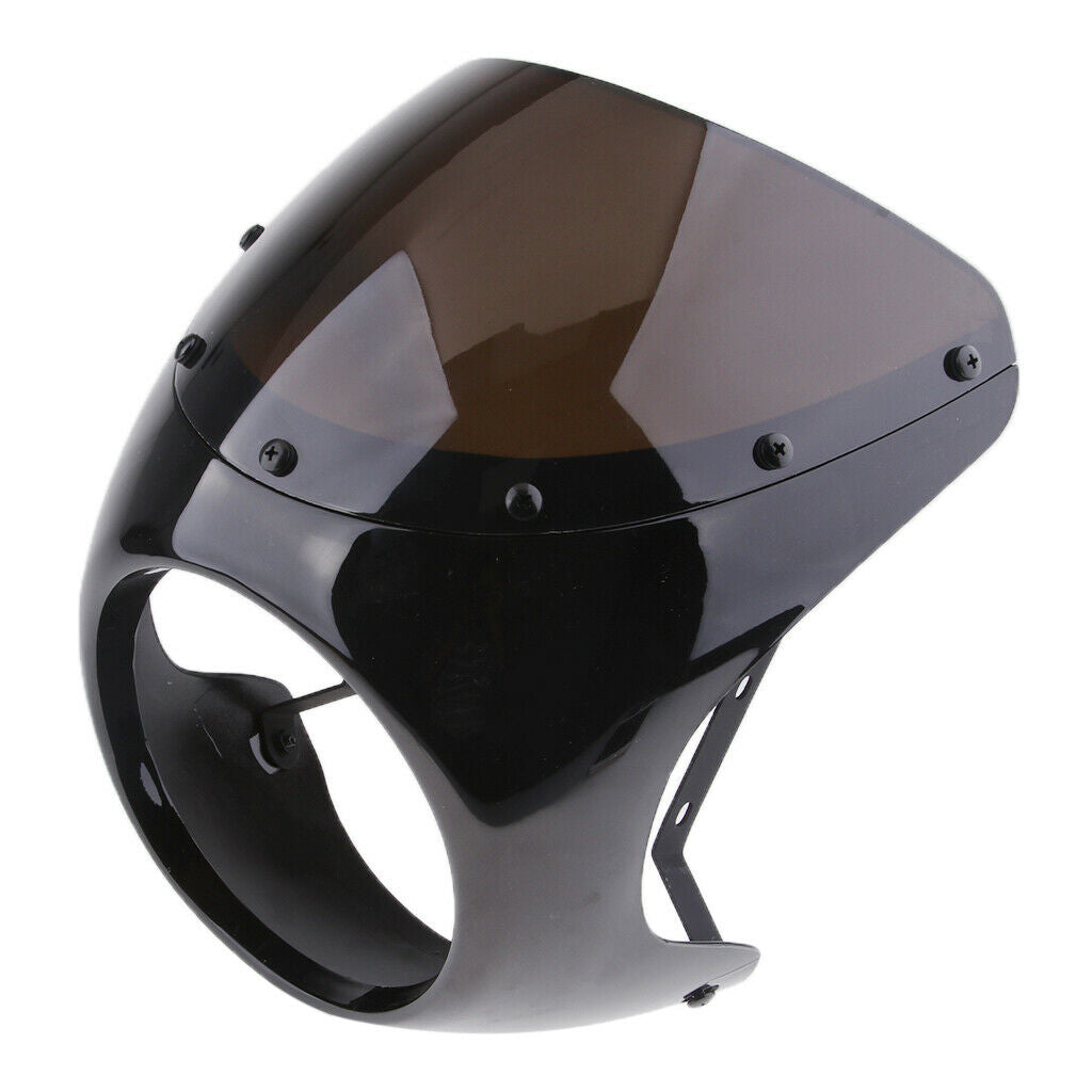 Universal 7" Motorcycle Retro Headlight Windscreen Wind for Cafe Racer