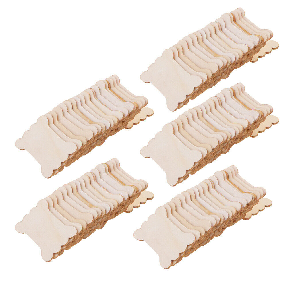 100 Pieces Wooden Yarn Floss Bobbins Tape Spool of Thread Organizer