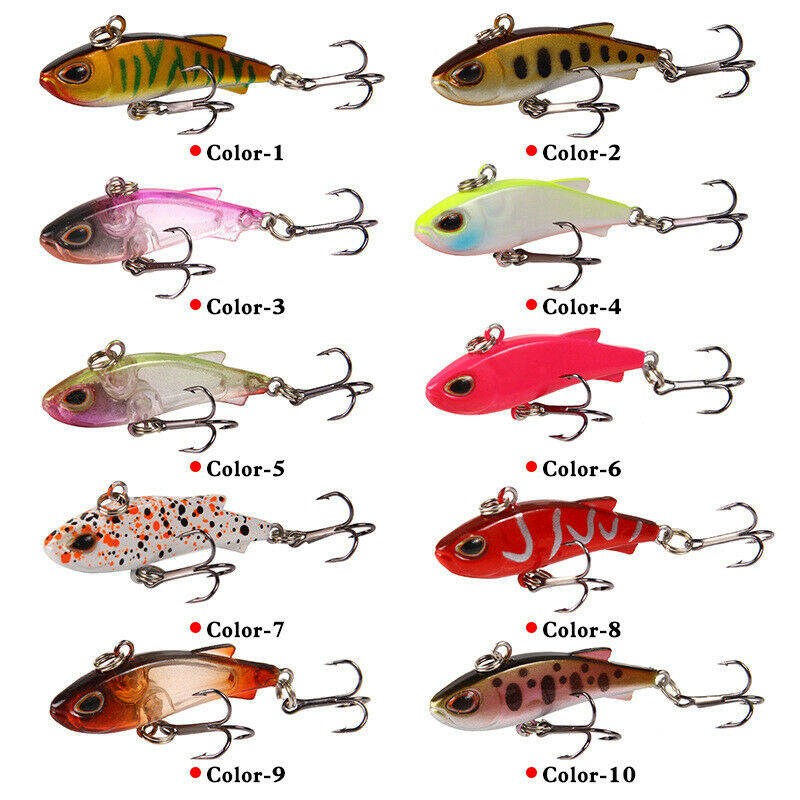 10pcs Set Minnow Fishing Lure 4.5cm 4g Wobblers Crankbait Hooks Bass Pesca Baits