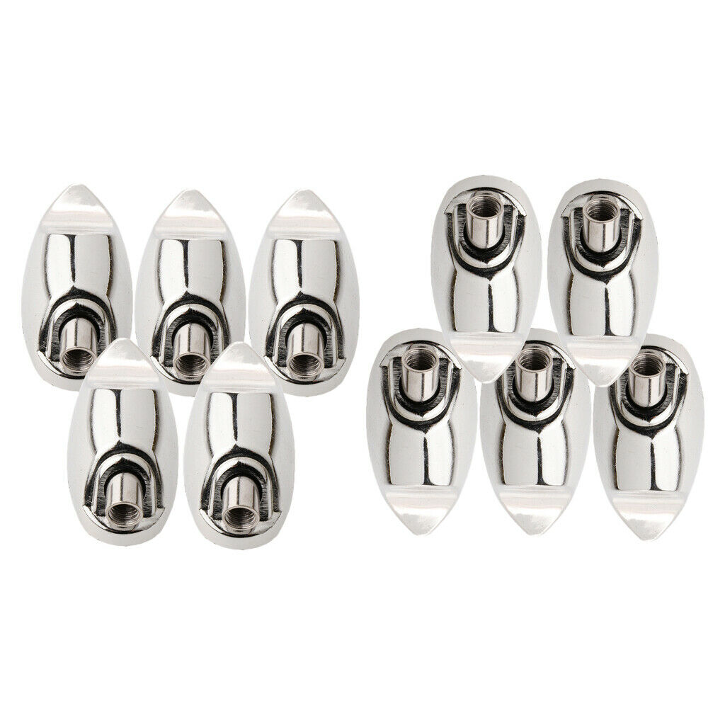 10 Pieces Metal Bass Drum Lugs for Drum Set Kit DIY for Performers Beginners