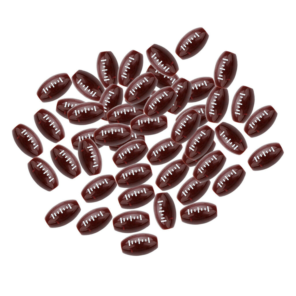 50pcs Rugby Spacer Loose Beads Charm Fit European Bracelet Jewelry Making