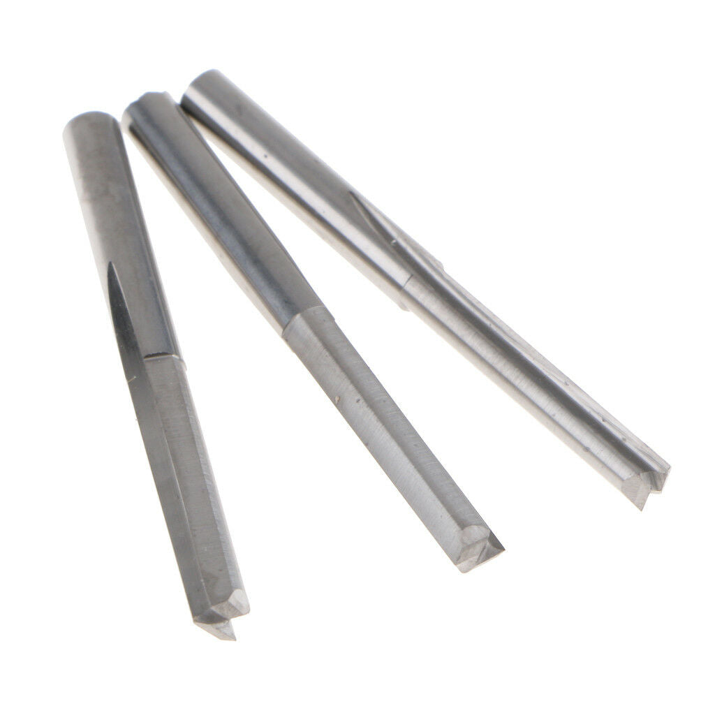 4mm x 22mm Double Flute Straight Router Bit with 4mm Shank, Pack of 10