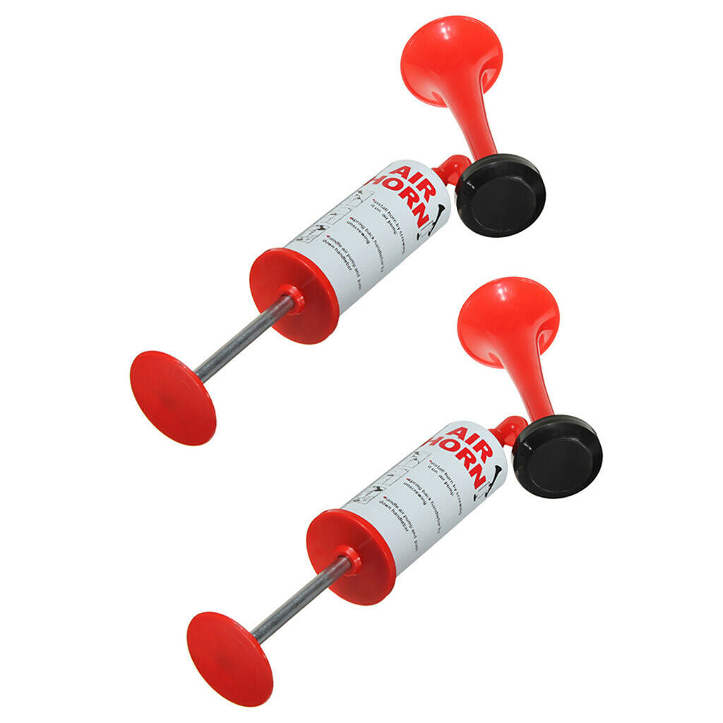 2 lot Hand Held Push Pump Up Air Horn Required for Sports Boating Warning