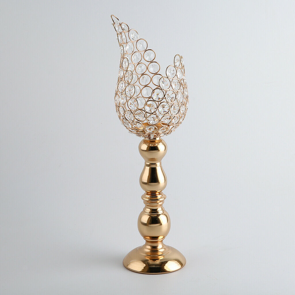 2pcs Candle Holder Stick Candlestick Crystal Vanity Dresser Bedroom Decor