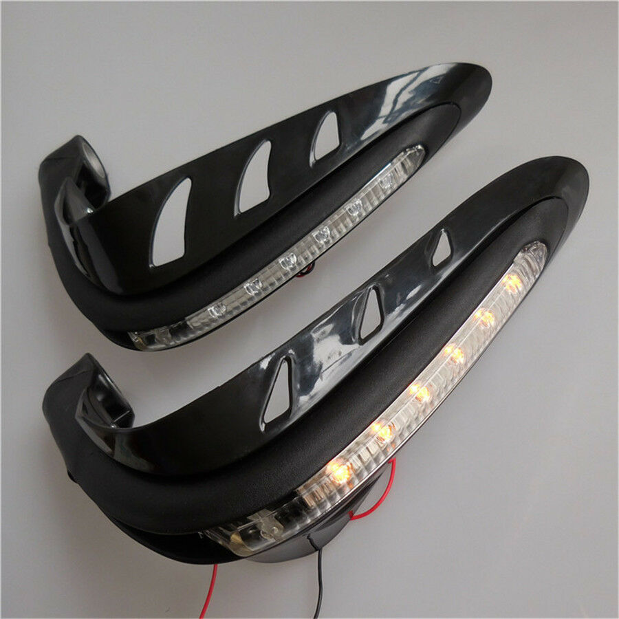 ABS Yellow Indicate LED Light Motorcycle ATV Handlebar Hand Protector Hand Guard