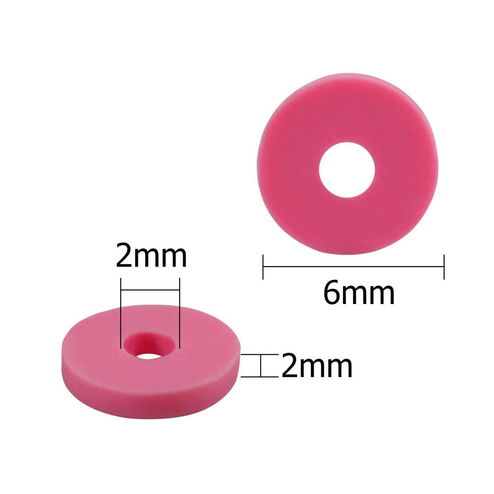 3931Pcs Clay Beads 6mm Spacer Beads DIY Jewelry Earring Finding Kit Supplies