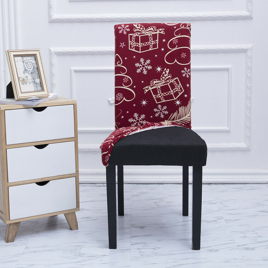 Snowflake Pattern Elastic  Chair Covers Universal Dinning Room Wedding Decor