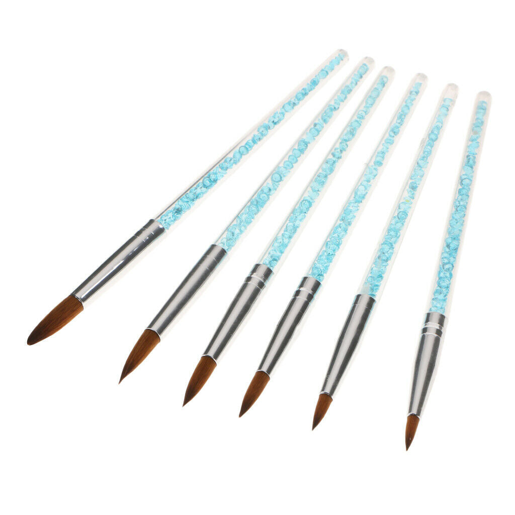 6 PCS Mermaid Tail Stick UV Gel Polish Nail Art Drawing Painting Pen Brushes