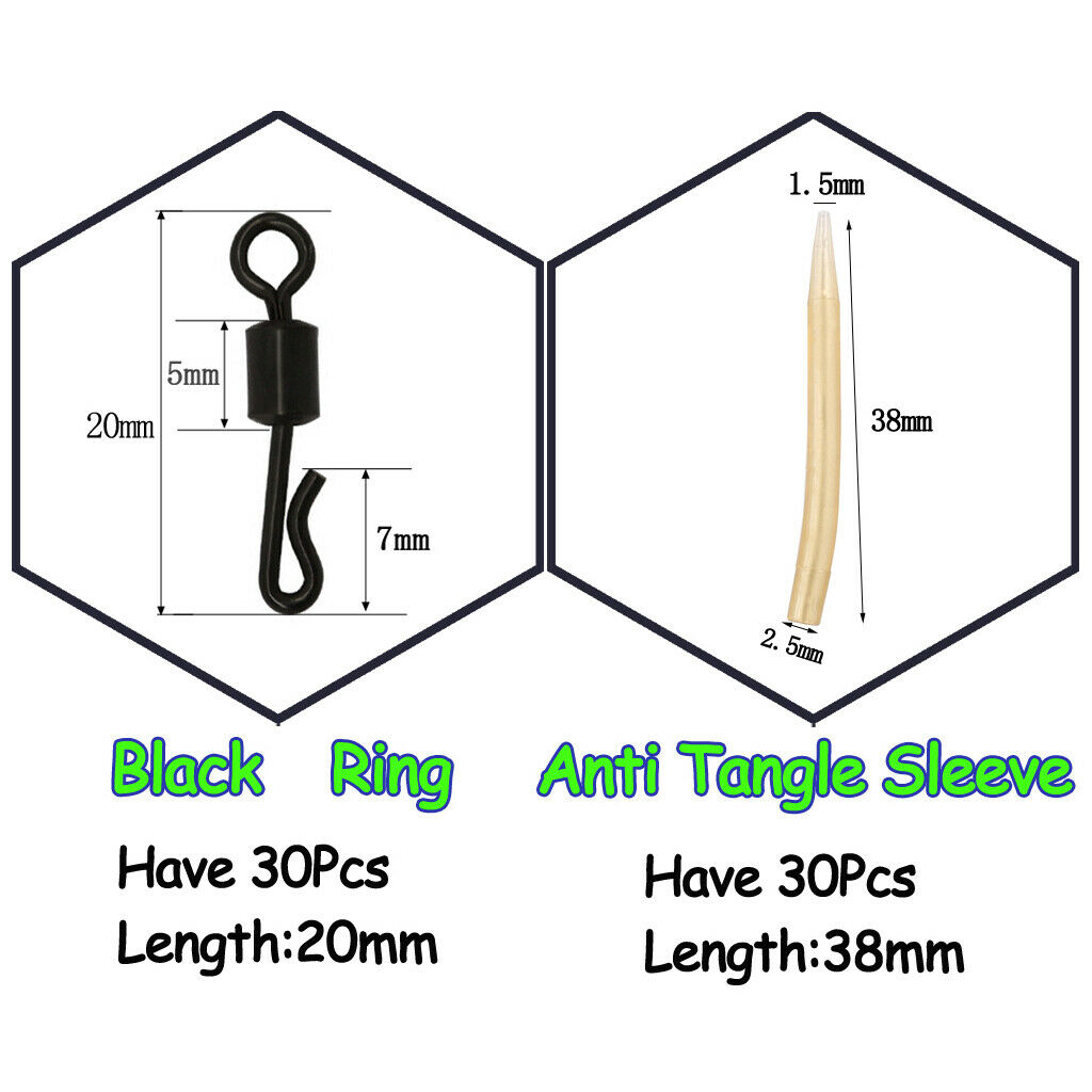 120pcs Carp Accessories  Quick Change Swivels Anti  Sleeves