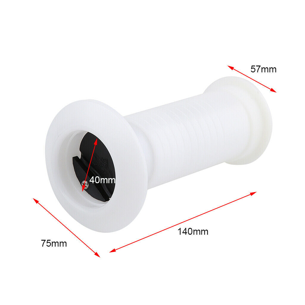 40mm Plastic Thru-Hull Bilge Pump & Aerator Hose Fitting - Marine/Boat White