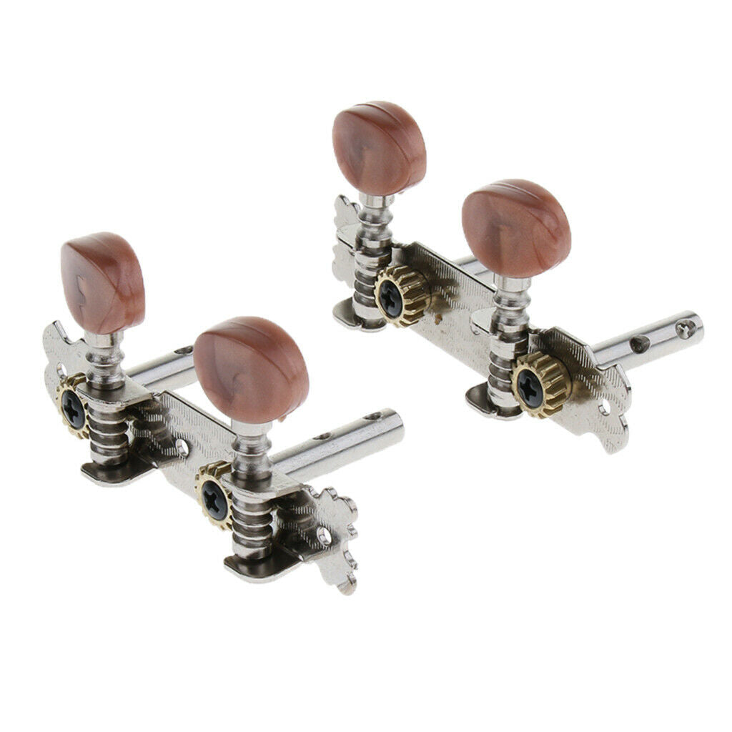 4 Pieces Tuners Knobs Strings Tuning Tuner For Folk Acoustic Guitar, 2R 2L