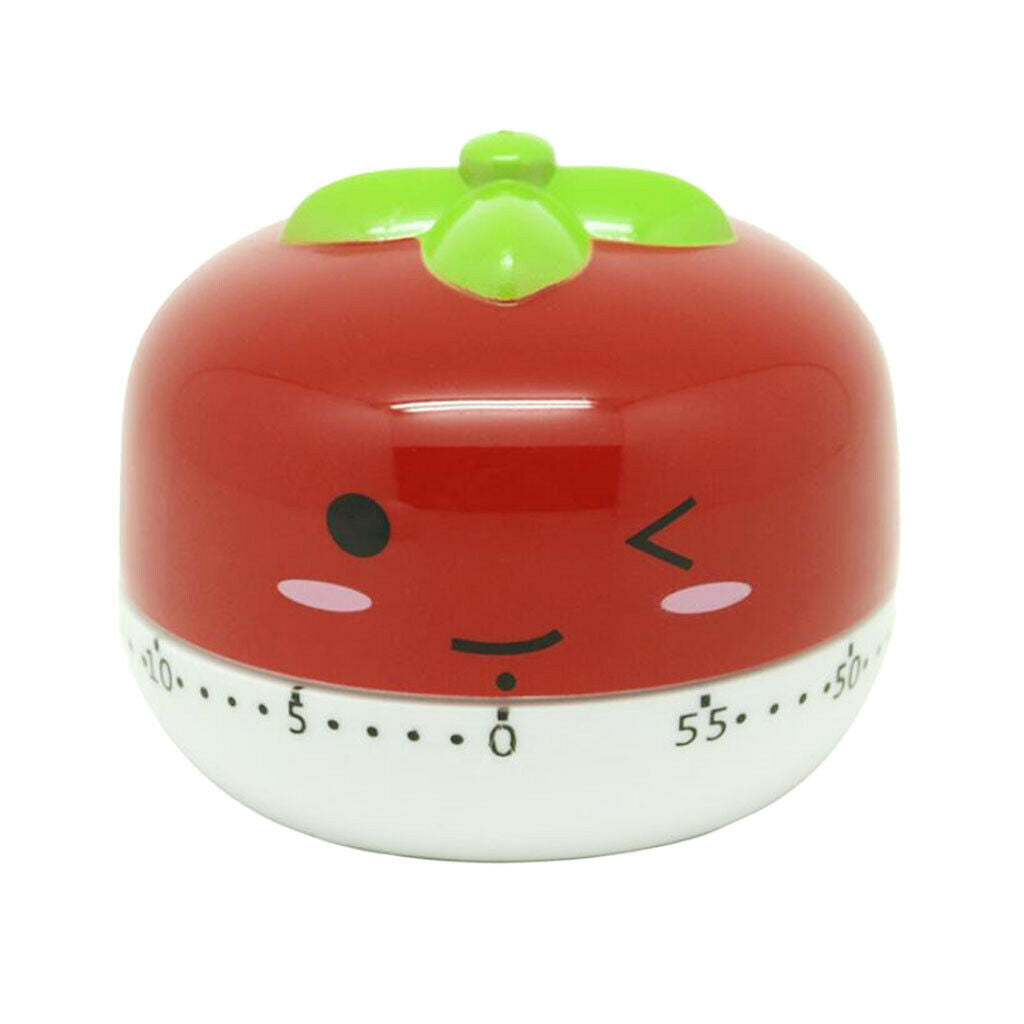 Cute Cartoon Mechanical Kitchen Cooking Timer Clock Baking Timer Red