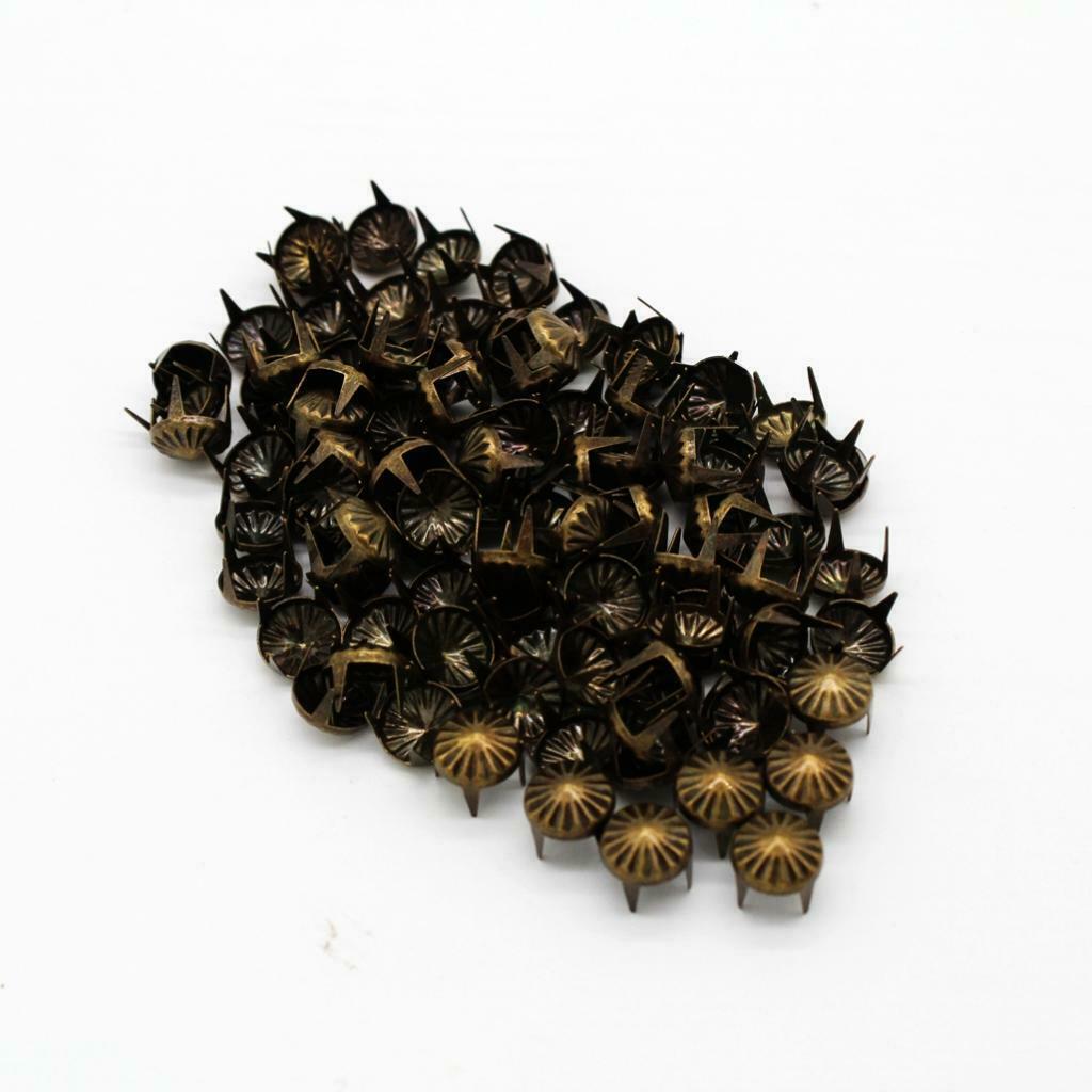 100 Pieces Stud Rivets Suitable For Clothing, Belts, Bags 9 Mm