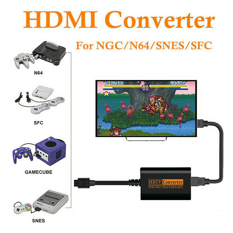 HDMI HD Converter Adapter Cable For Nintendo 64/SNES/NGC/SFC Gamecube Console