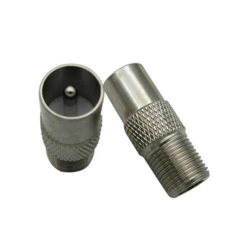 5X(F type screw connector Female to RF coax antenna male adapter G8A1)