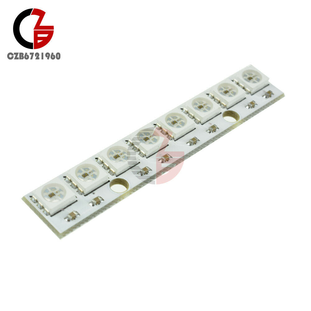 5PCS 8-Bit 5050 WS2812 RGB LED Driver Board 5V Lamp Panel Module For Arduino AVR