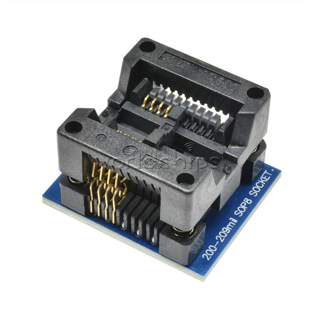 Blue Wide-body SOP8 to DIP8 Seat Wide 200mil Programmer Adapter Socket