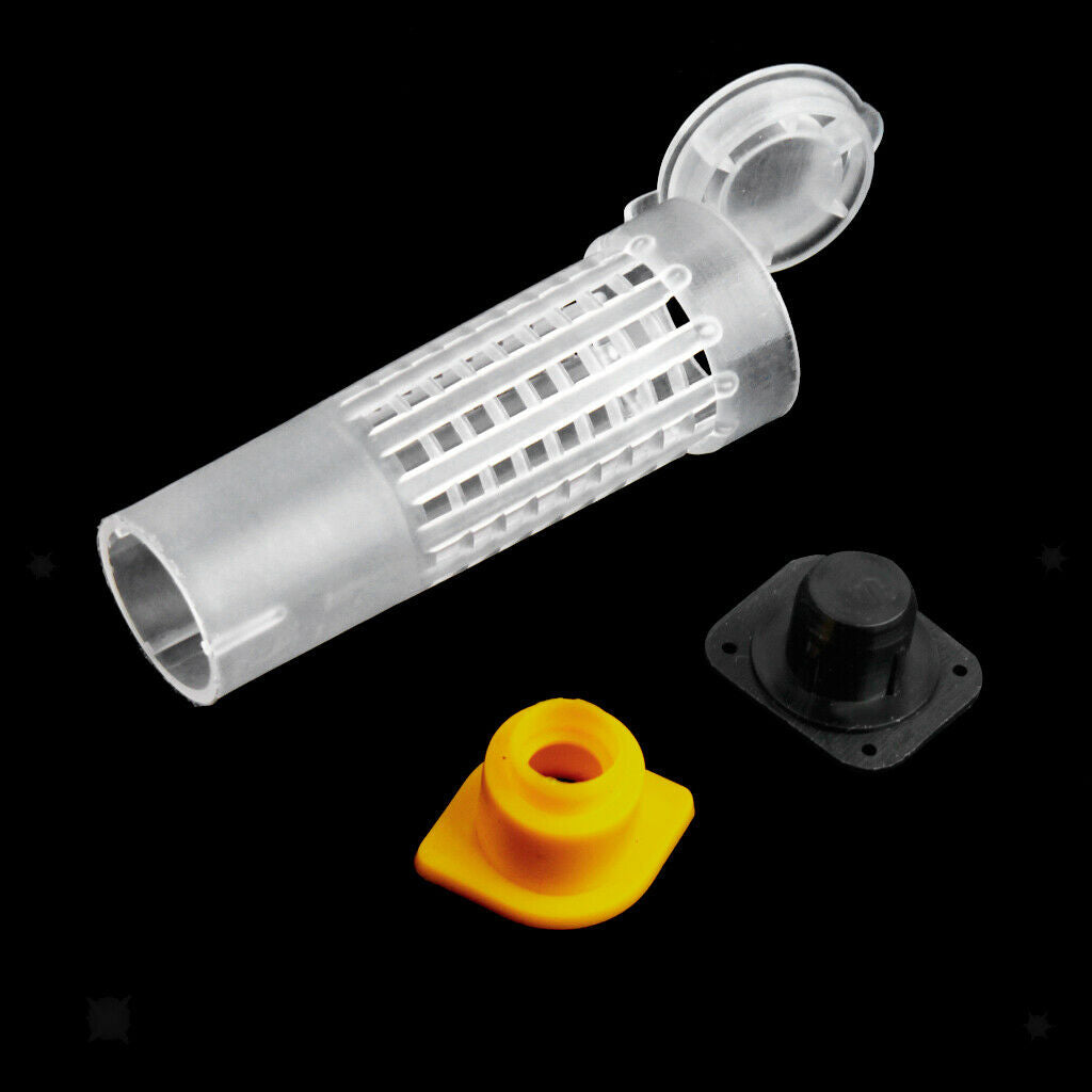 50 Pieces Beekeeping Queen Bee Hair Roller Cage Cell Cup Holder Cell Fixture,