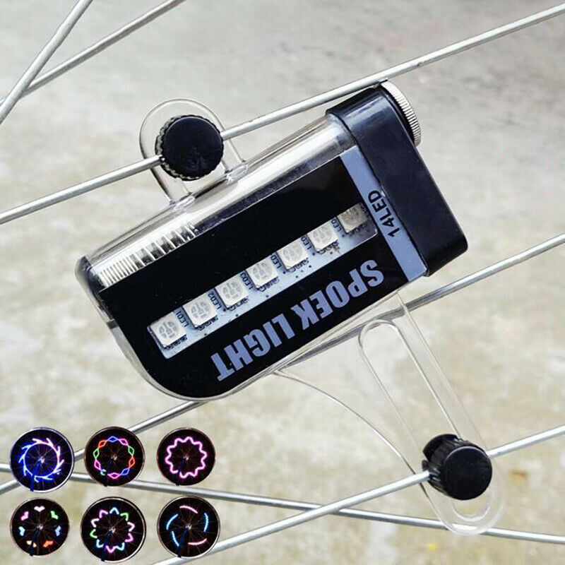Bicycle Wheel Light Flash 28 RGB LED Light Bicycle Spoke Lamp Nig.l8