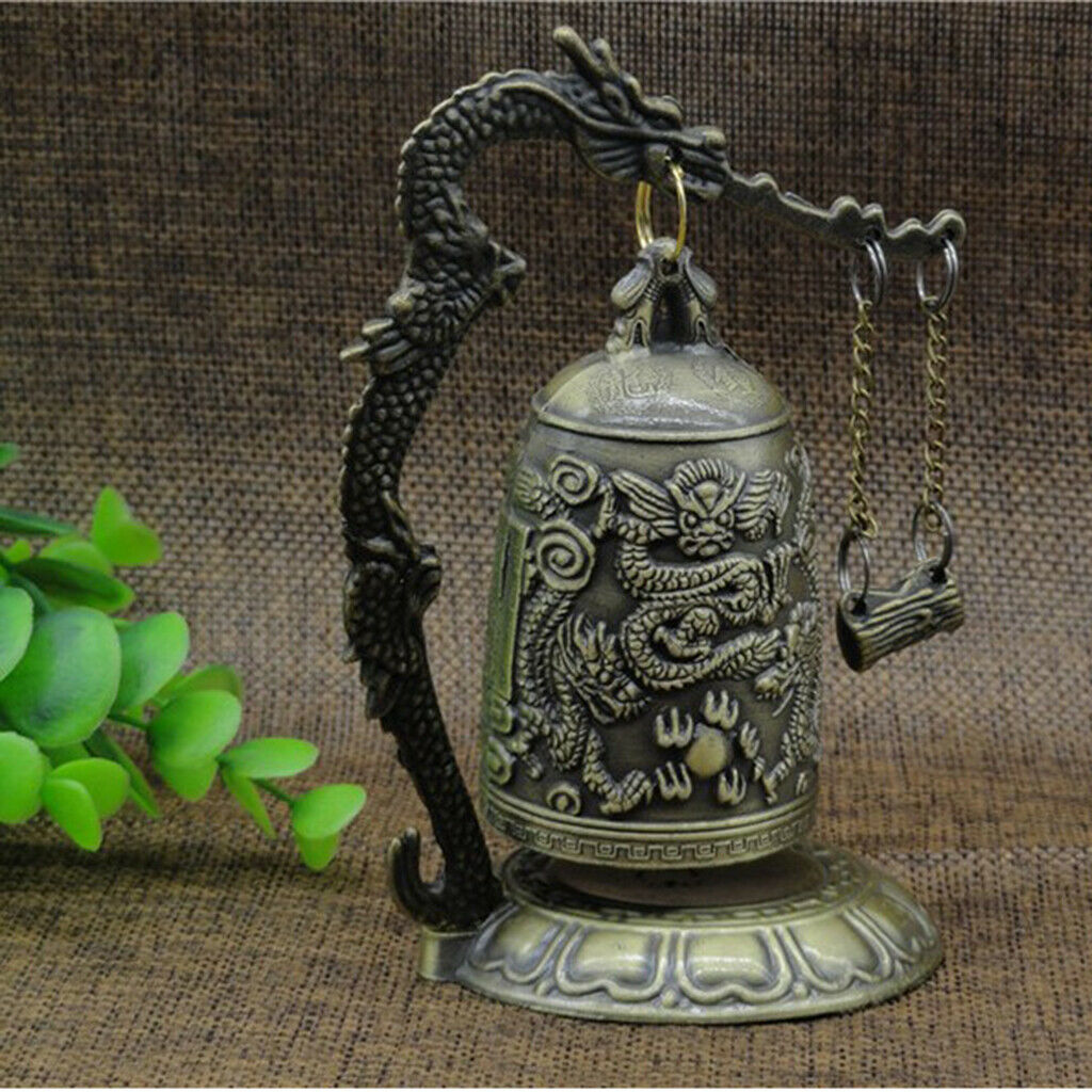 Alloy Desktop Dragon Gong Oriental Desktop Craft Hanging