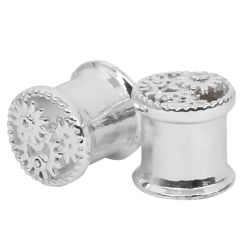 Gears Design Brass Ear   Tunnel Ear Gauges Ear Plugs Body Piercings 8mm