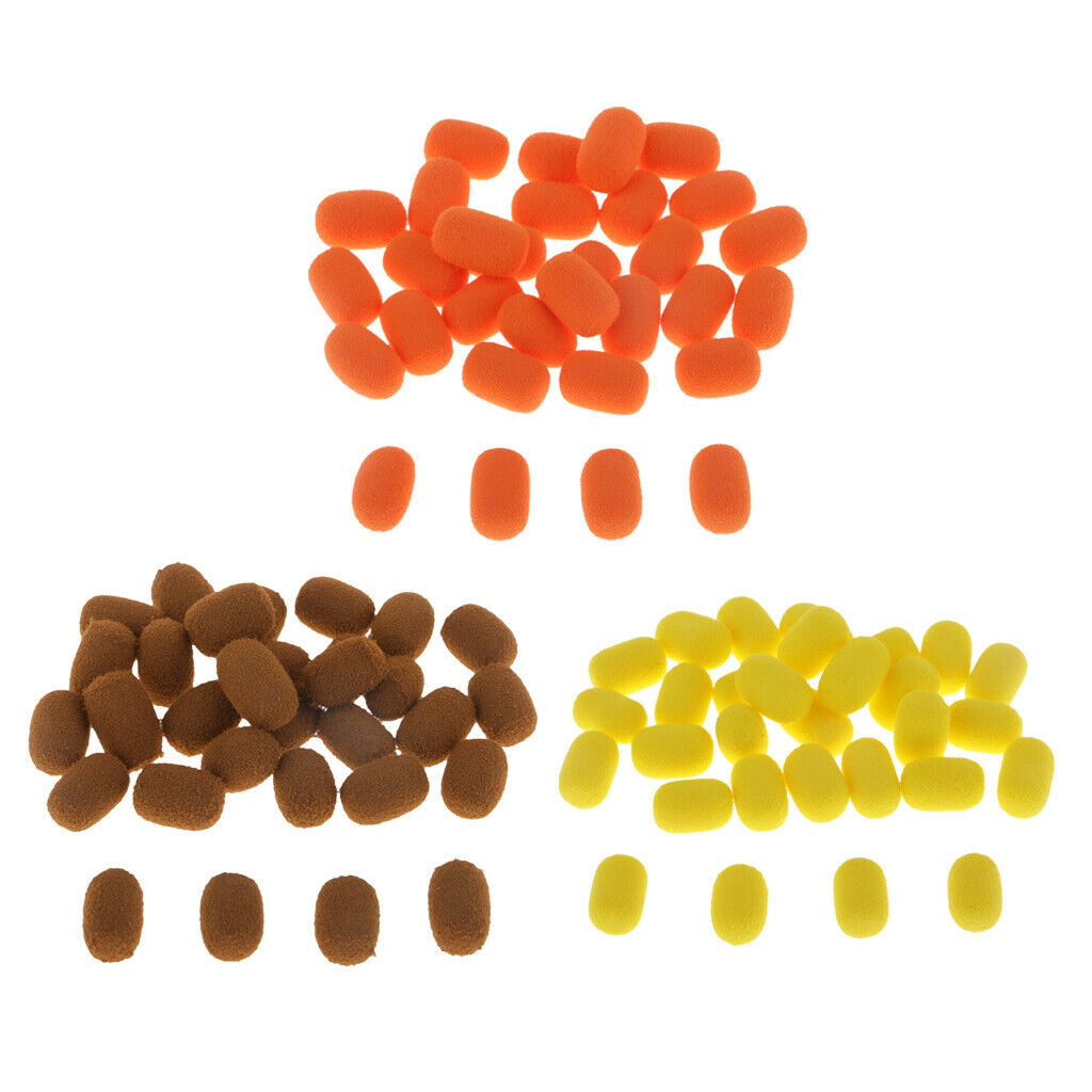 30pcs/Box   Up Boilies Floating Ball Beads Capsule Shape Baits Brown