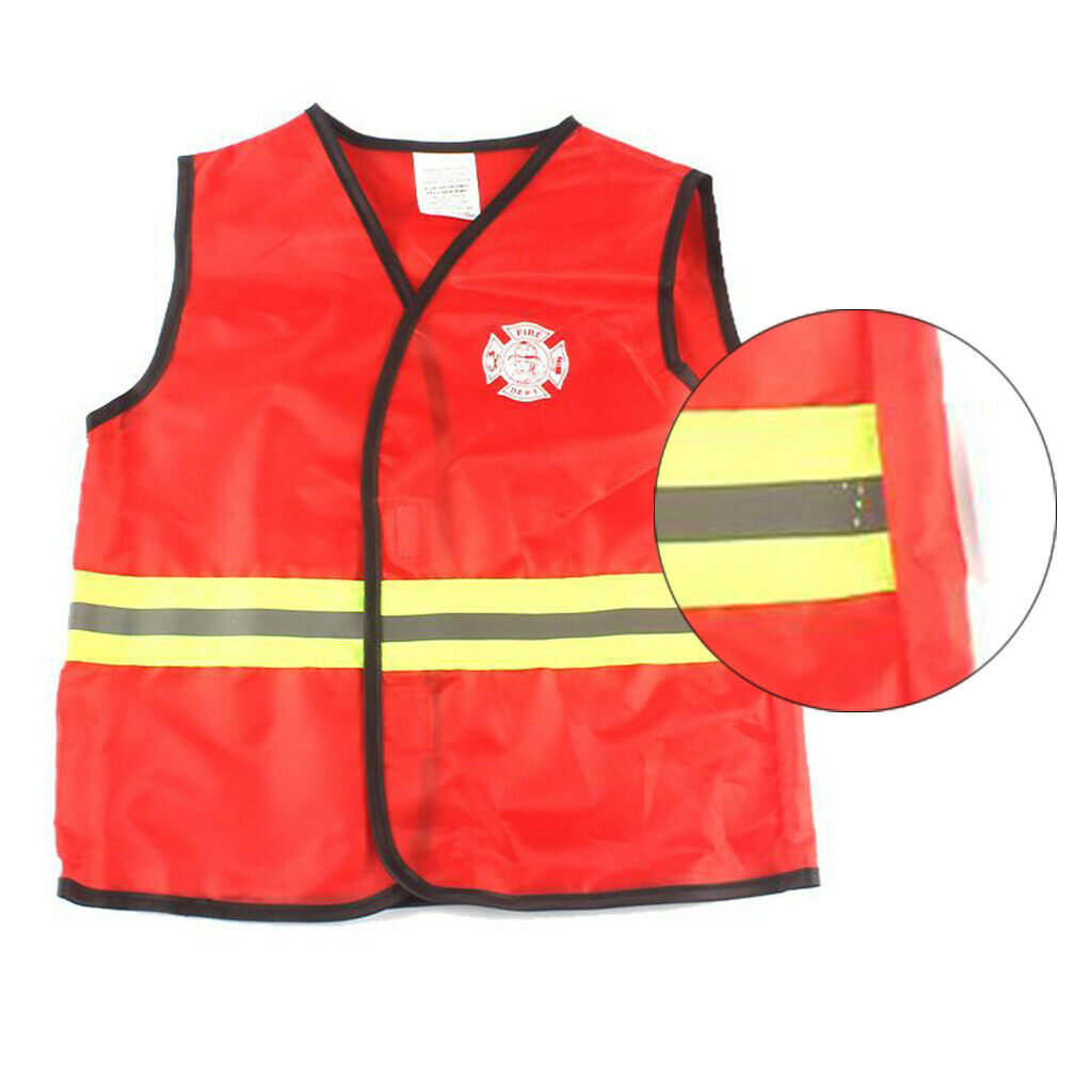 Kids Fireman Costume Set Kids Fire Suits Role Play Firefighter Dress Suits