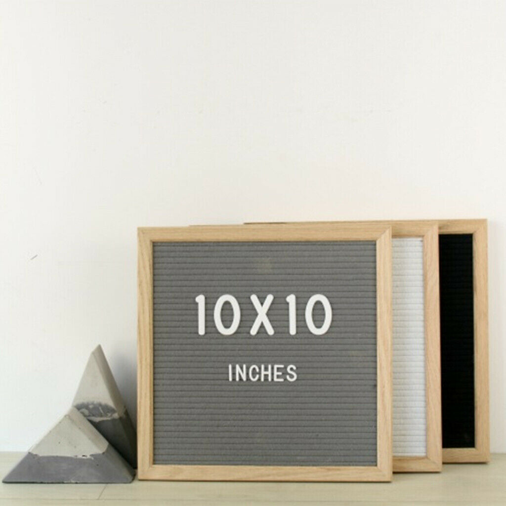 Solid Oak Framed Felt Letter Board Message Board Home Bar 10 x 10" Yellow