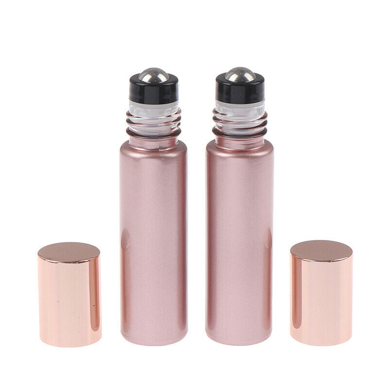 10ml  Essential Oil Bottles Roll on Glass Roller Ball Refillable Empty Co.l8