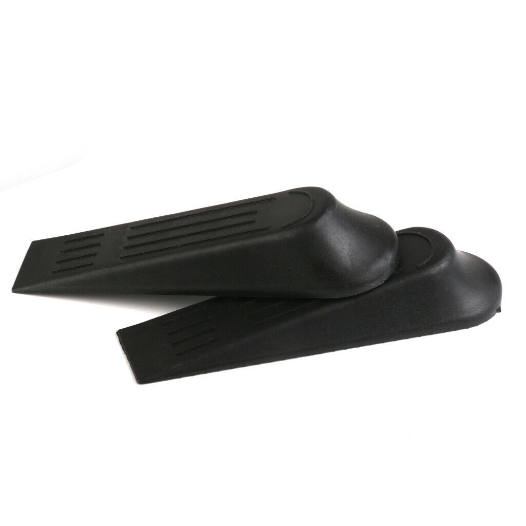 5pcs Black Plastic Door Window Stops Stoppers Wedges Jam Block Home Office