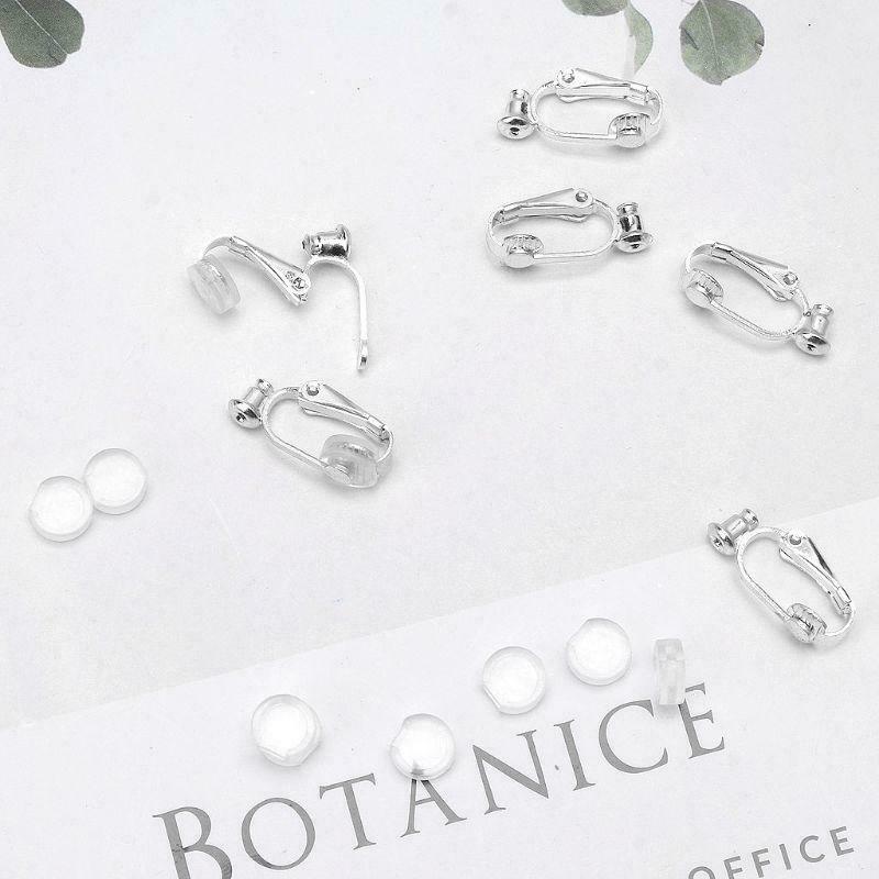 24Pcs DIY Earrings Converter With Comfort Earring Pads Turn Pierced Into Clip-On