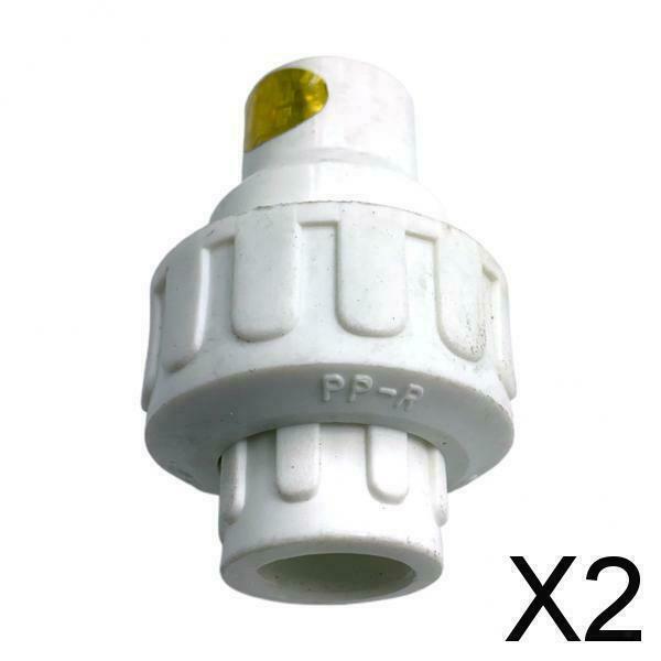 2X 1pc 20mm PPR Check Valve Shutoff Valve PPR Pipe Fittings Tube Plastic White