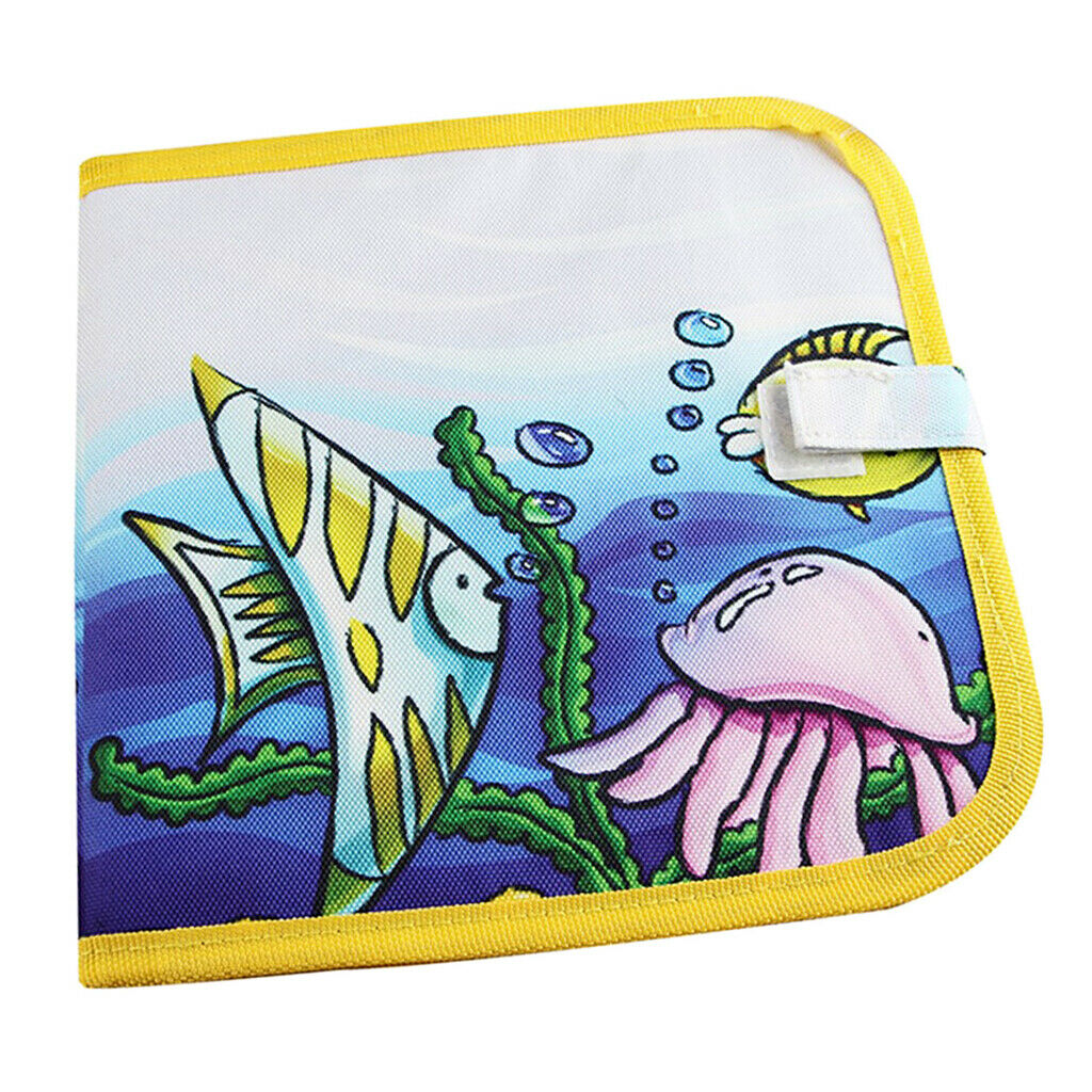 Reusable Children's Mess Free Chalk Board Doodle Drawing Book Sea World