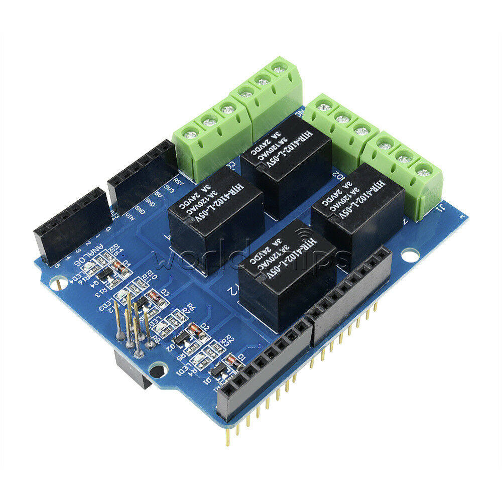 4 Channel Relay 5V Shield Module For Arduino DIY Four Channel Relay Electronic w
