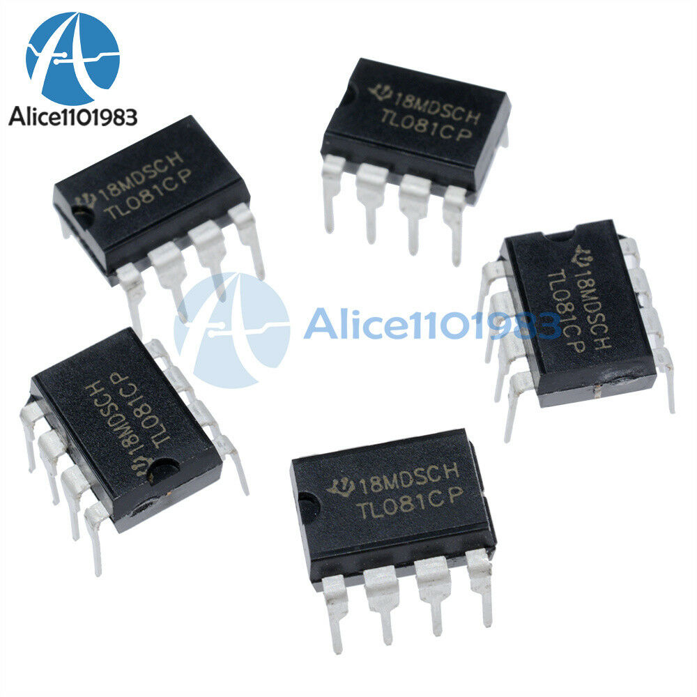 10Pcs TL081 TL081CP TI IC JFET Input Operational Amplifiers DIP-8 NEW