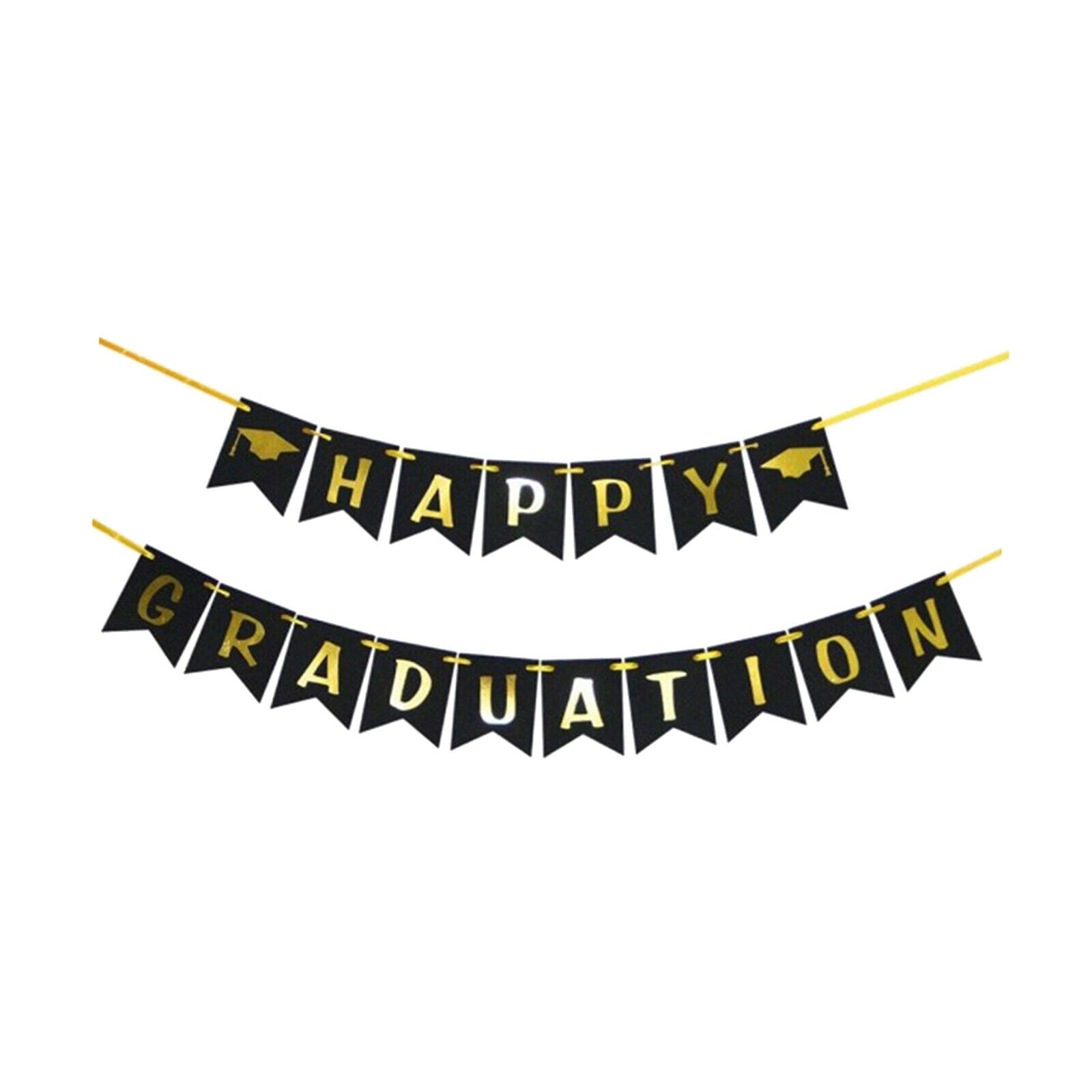 Congrats Grad Burlap Banner Bunting Graduation Banner Decor Flag 18x13CM