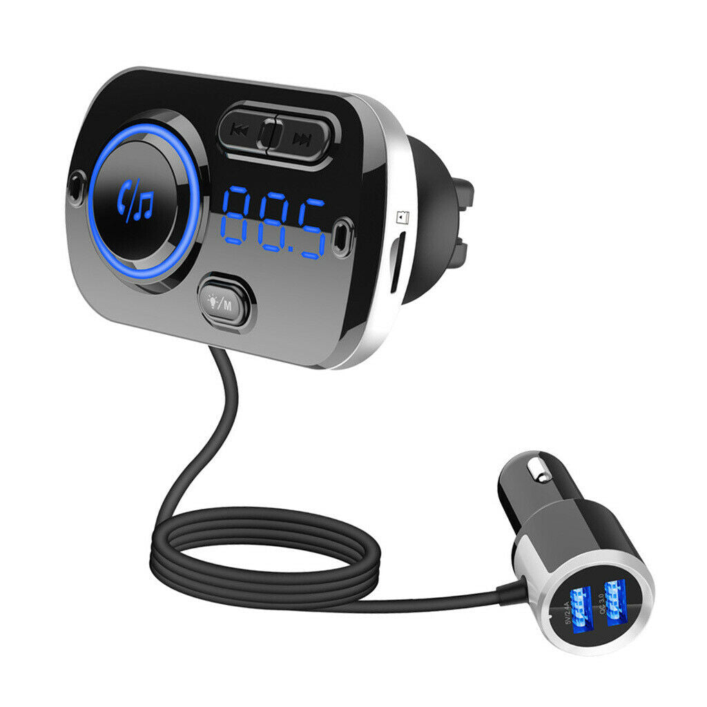 Car Wireless Bluetooth FM Transmitter MP3 2 USB Charger Adapter Kit AUX