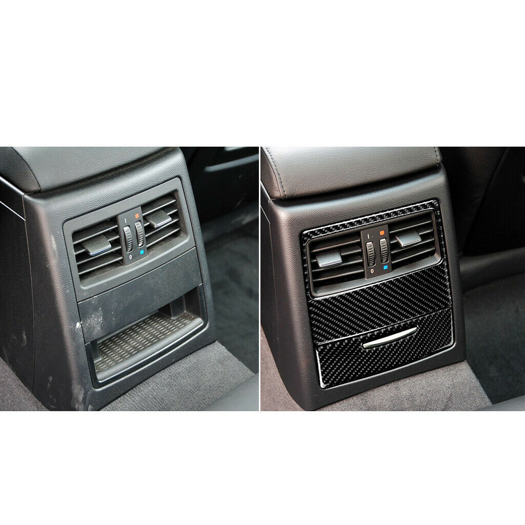 Carbon Fiber Car Rear Seat Air Conditioning Vent Cover Panel Trim  For  E90
