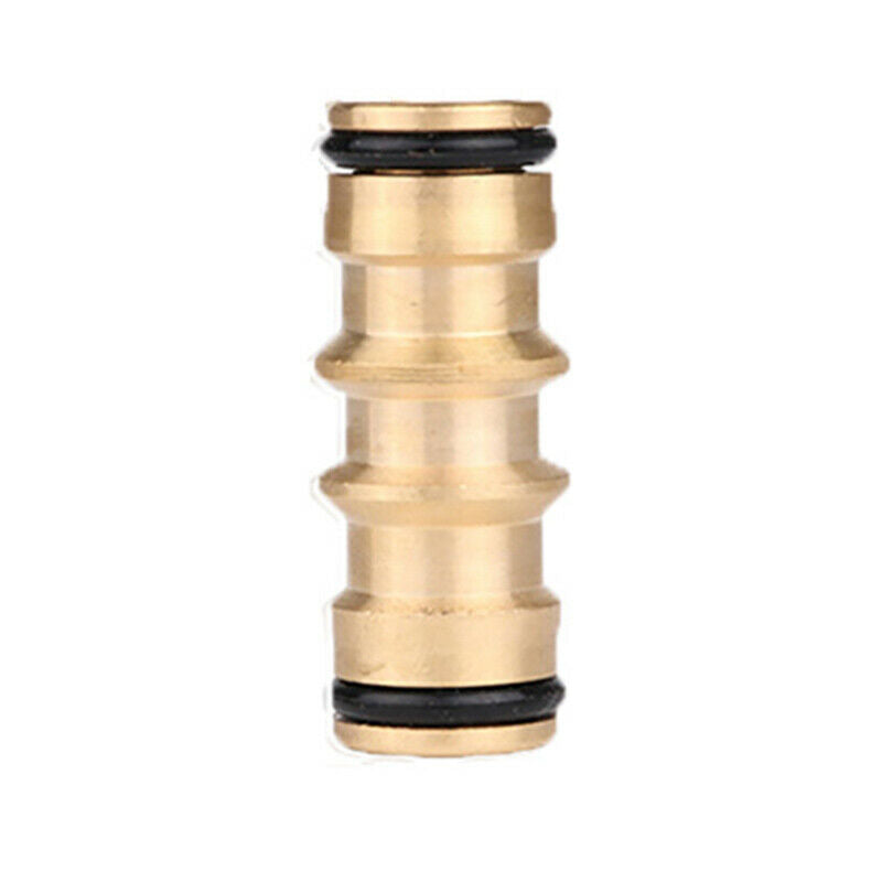 Brass Straight Quick Connector Double Nipple Water Hose Repair Joint 16Mm Joint