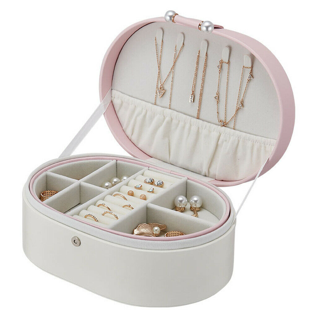 Jewelry Box Jewelry Organizer Collections Travel Storage Case Lockable Pink