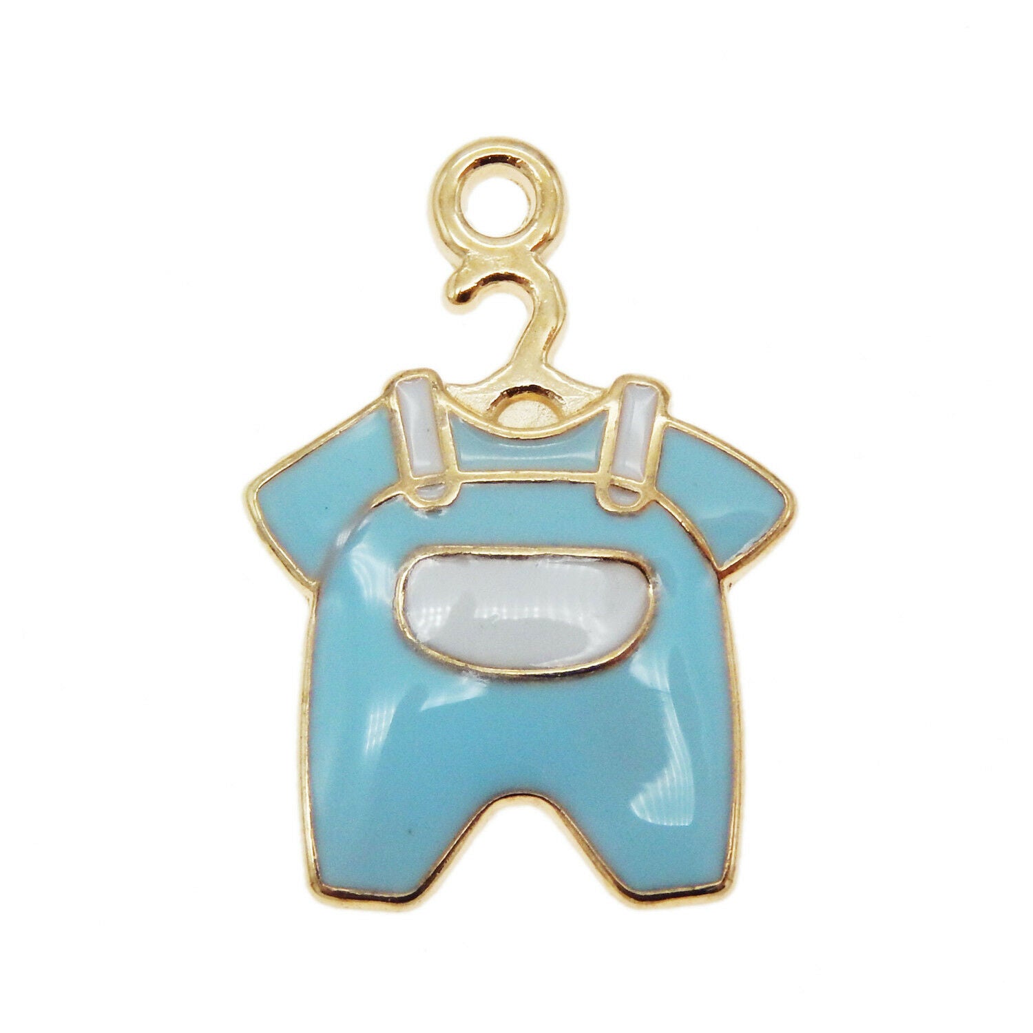 10 pcs Enamel Plated Baby Clothes Charm Pendant Findings 23x16mm #53400