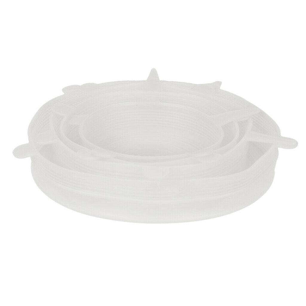 Clear & Green Silicone Elastic Round Lids Pot Bowl Covers Food Storage
