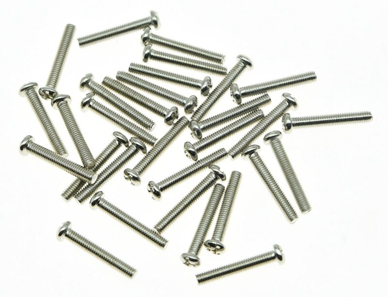 30xNickel Metric M3 Guitar Bridge Saddle Intonation Screws for Squier Strat Tele