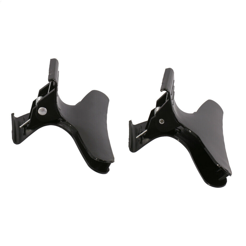 12pcs Hairdressing Hair Claw Salon Clips Grips Clamps of Black