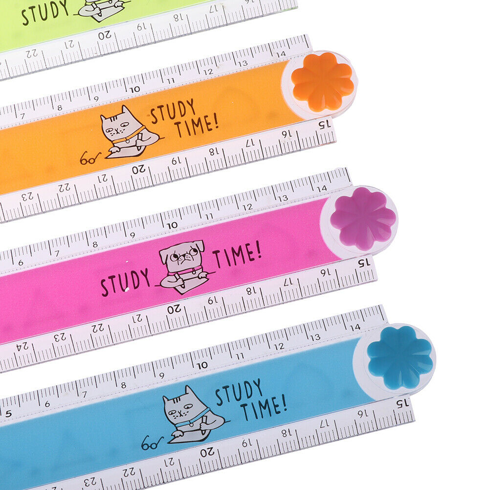 30CM cute study time folding ruler multifunction DIY drawing for station .l8